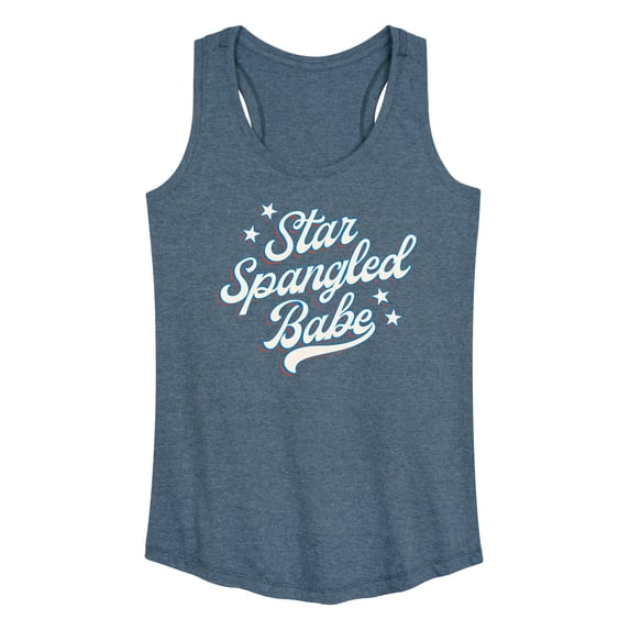 Instant Message - Star Spangled Babe - Women's Racerback Tank Top