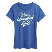 Instant Message - Star Spangled Babe Short Sleeve Graphic T-Shirt