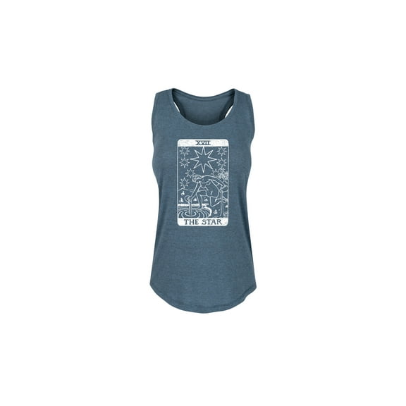 Instant Message - Star Tarot Card - Ladies Racerback Graphic Tank