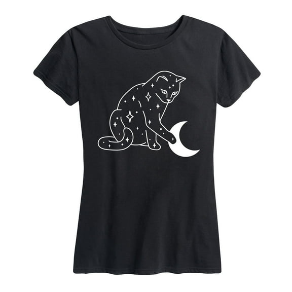 Instant Message - Starry Cat - Women's Short Sleeve Graphic T-Shirt