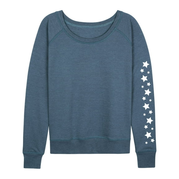 Instant Message - Stars - Women's Lightweight French Terry Long Sleeve Shirt