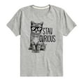 thumbnail image 1 of Instant Message - Stay Curious Cat - Toddler & Youth Short Sleeve Graphic T-Shirt, 1 of 6