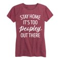 thumbnail image 1 of Instant Message - Stay Home it's too Peopley - Women's Short Sleeve Graphic T-shirt, 1 of 5