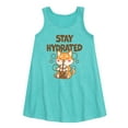 thumbnail image 1 of Instant Message - Stay Hydrated Shiba Inu - Toddler & Youth Girls A-line Dress, 1 of 5