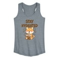 thumbnail image 1 of Instant Message - Stay Hydrated Shiba Inu - Women's Racerback Tank Top, 1 of 6