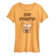 thumbnail image 1 of Instant Message - Stay Hydrated Shiba Inu - Women's Short Sleeve Graphic T-Shirt, 1 of 7