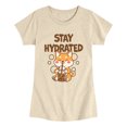 thumbnail image 1 of Instant Message - Stay Hydrated Shiba Inu - Youth Girls Fitted Short Sleeve T-Shirt, 1 of 6