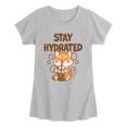 thumbnail image 1 of Instant Message - Stay Hydrated Shiba Inu - Youth Girls Fitted Short Sleeve T-Shirt, 1 of 5