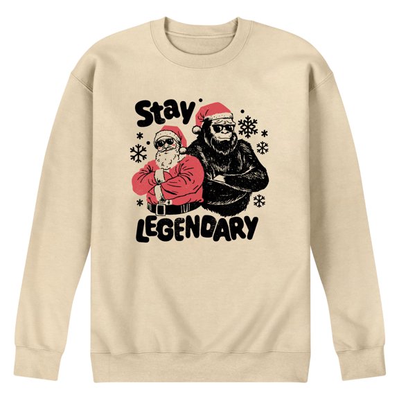 Instant Message - Stay Legendary - Men's Long Sleeve Crew Fleece Sweatshirt