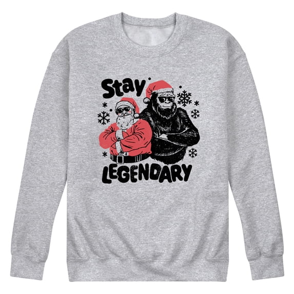 Instant Message - Stay Legendary - Men's Long Sleeve Crew Fleece Sweatshirt