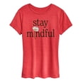 thumbnail image 1 of Instant Message - Stay Mindful Flower Short Sleeve Graphic T-Shirt, 1 of 6