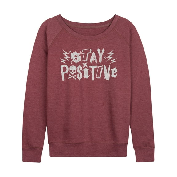 Instant Message - Stay Positive Punk  - Women's Lightweight French Terry Long Sleeve Shirt