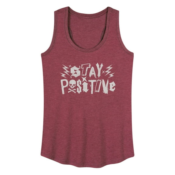 Instant Message - Stay Positive Punk  - Women's Racerback Tank Top