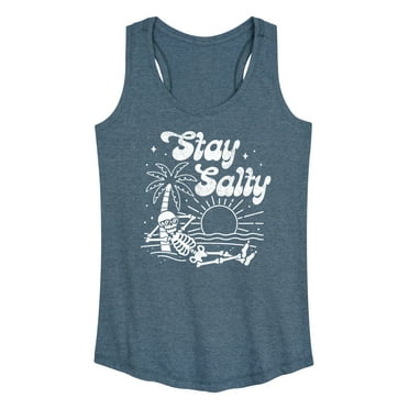 Instant Message - Stay Salty - Women's Racerback Tank Top