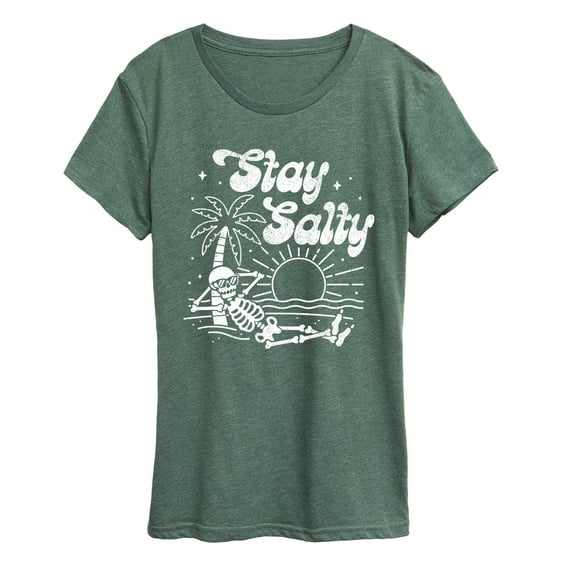 Instant Message - Stay Salty - Women's Short Sleeve Graphic T-Shirt