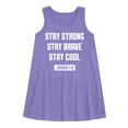 thumbnail image 1 of Instant Message - Stay Strong Brave Cool - Toddler & Youth Girls A-line Dress, 1 of 1