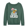 thumbnail image 1 of Instant Message - Stay Weird Mushrooms - Women's Lightweight French Terry Long Sleeve Shirt, 1 of 6