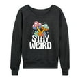 thumbnail image 1 of Instant Message - Stay Weird Mushrooms - Women's Lightweight French Terry Long Sleeve Shirt, 1 of 6