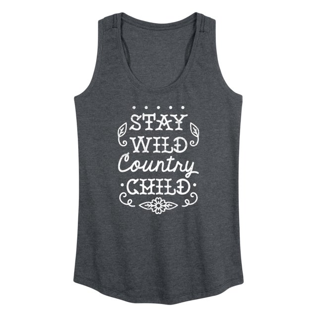 Instant Message - Stay Wild Country Child - Women's Racerback Tank Top