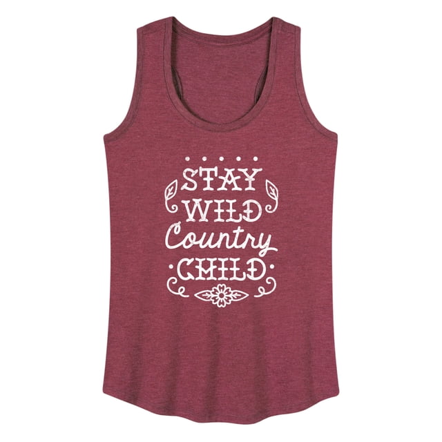 Instant Message - Stay Wild Country Child - Women's Racerback Tank Top