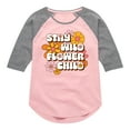 thumbnail image 1 of Instant Message - Stay Wild Flower Child - Toddler & Youth Girls Raglan Graphic T-Shirt, 1 of 5