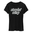 thumbnail image 1 of Instant Message - Stayin Cozy - Women's Short Sleeve Graphic T-Shirt, 1 of 6