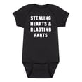 thumbnail image 1 of Instant Message - Stealing Hearts And Blasting Farts - Infant One Piece, 1 of 5