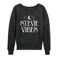 thumbnail image 1 of Instant Message - Stevie Vibes - Ladies French Terry Long Sleeve Shirt, 1 of 5