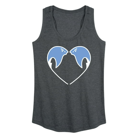Instant Message - Sting Ray Heart - Women's Racerback Tank Top