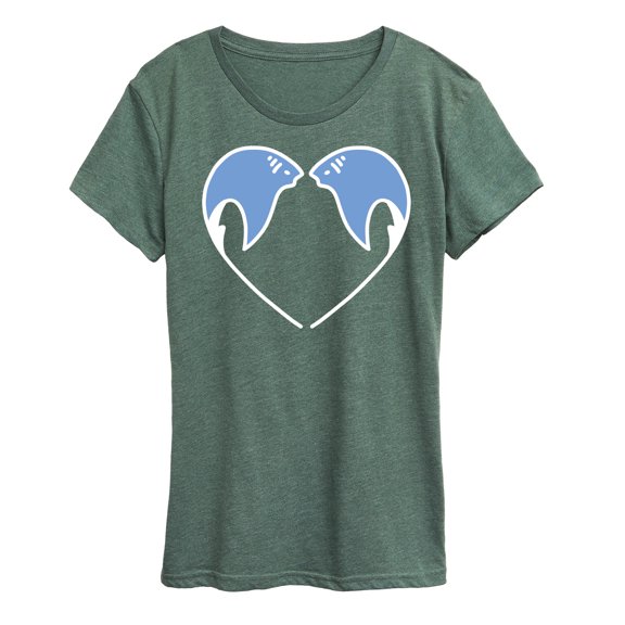Instant Message - Sting Ray Heart - Women's Short Sleeve Graphic T-Shirt