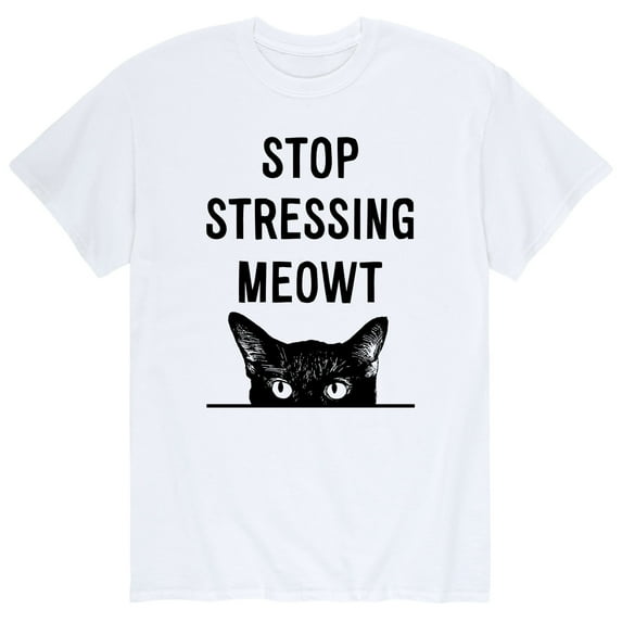 Instant Message - Stop Stressing Meowt - Men's Short Sleeve Graphic T-Shirt