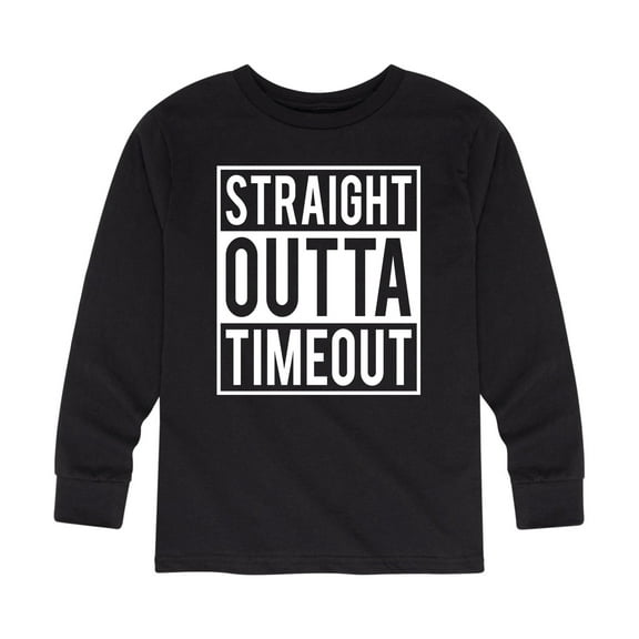 Instant Message - Straight Outta Timeout - Kids Long Sleeve Tee