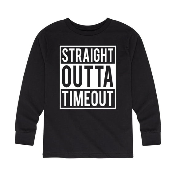 Instant Message - Straight Outta Timeout - Kids Long Sleeve Tee