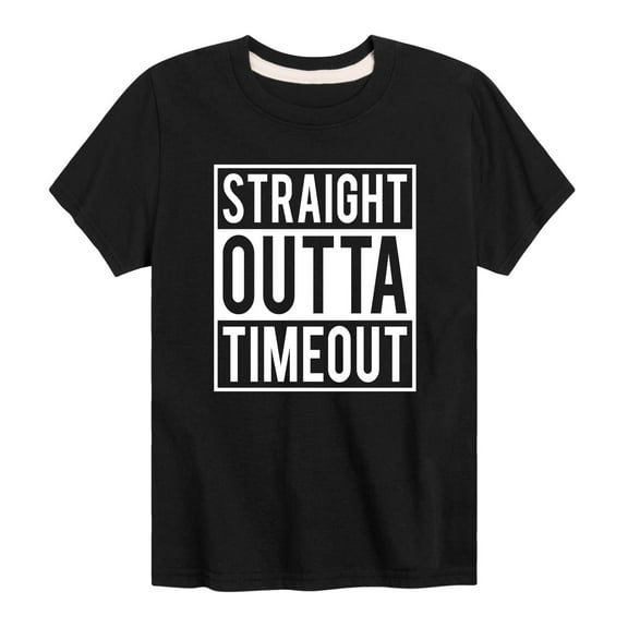 Instant Message - Straight Outta Timeout - Toddler And Youth Short Sleeve Graphic T-Shirt