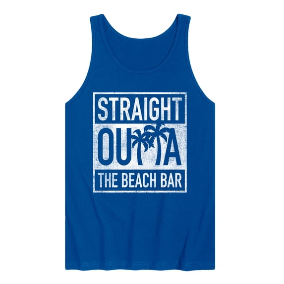 Instant Message - Straight Outta the Beach Bar - Men's Sleeveless Graphic Tank