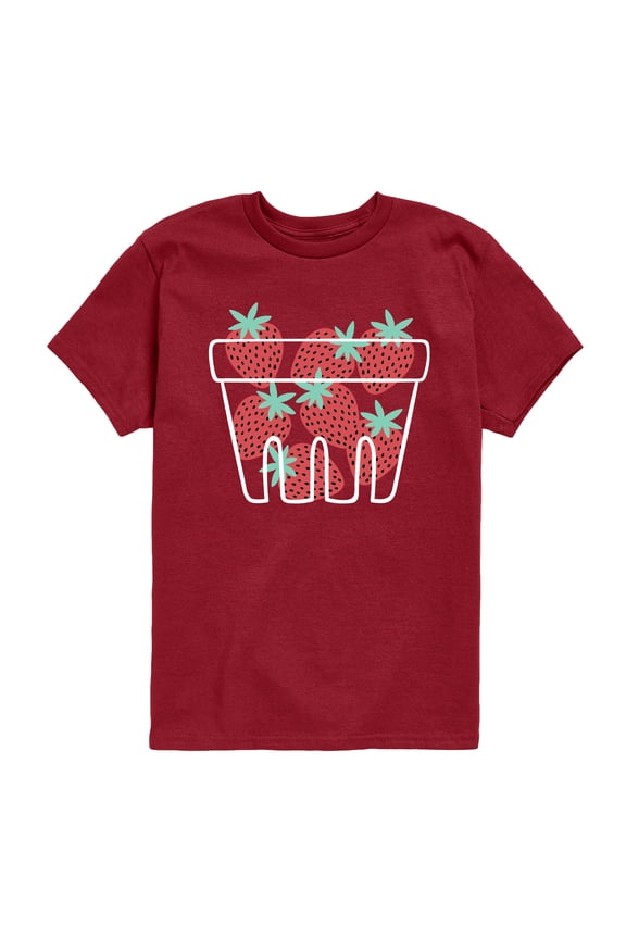 - Strawberry Basket Short Sleeve Graphic T-Shirt