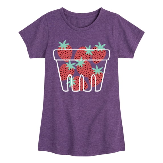 Instant Message - Strawberry Basket - Youth Girls Fitted Short Sleeve T-Shirt