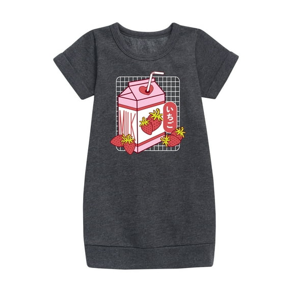 Instant Message - Strawberry Milk - Toddler & Youth Girls Fleece Dress