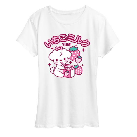 Instant Message - Strawberry Milk - Women's Short Sleeve Graphic T-Shirt