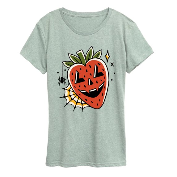Instant Message - Strawberry Skull Short Sleeve Graphic T-Shirt