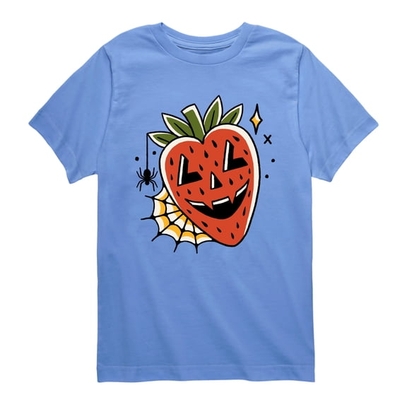 Instant Message - Strawberry Skull - Youth Boys Short Sleeve Graphic T-Shirt