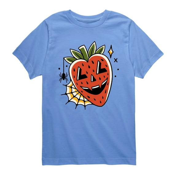 Instant Message - Strawberry Skull - Youth Boys Short Sleeve Graphic T-Shirt