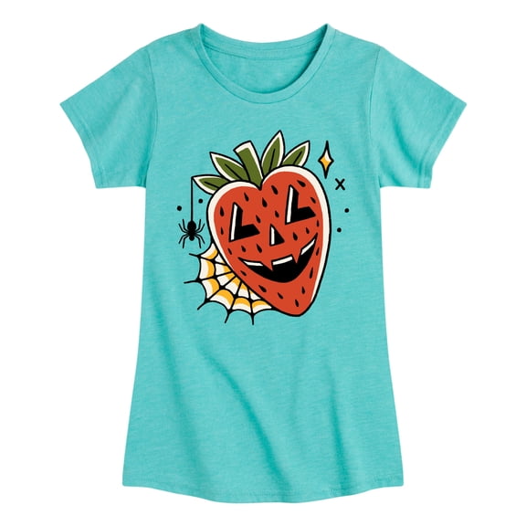 Instant Message - Strawberry Skull - Youth Girls Fitted Short Sleeve T-Shirt