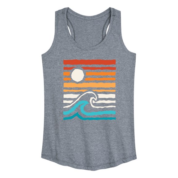 Instant Message - Striped Sunset - Women's Racerback Tank Top