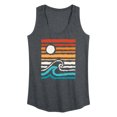thumbnail image 1 of Instant Message - Striped Sunset - Women's Racerback Tank Top, 1 of 6