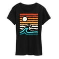 thumbnail image 1 of Instant Message - Striped Sunset - Women's Short Sleeve Graphic T-Shirt, 1 of 6
