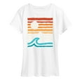 thumbnail image 1 of Instant Message - Striped Sunset - Women's Short Sleeve Graphic T-Shirt, 1 of 6
