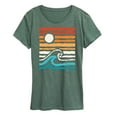 thumbnail image 1 of Instant Message - Striped Sunset - Women's Short Sleeve Graphic T-Shirt, 1 of 7