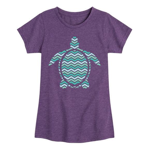 Instant Message - Striped Turtle - Toddler & Youth Girls Short Sleeve Graphic T-Shirt