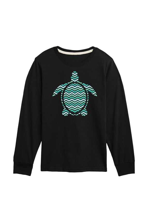 - Striped Turtle - Toddler & Youth Long Sleeve Graphic T-Shirt